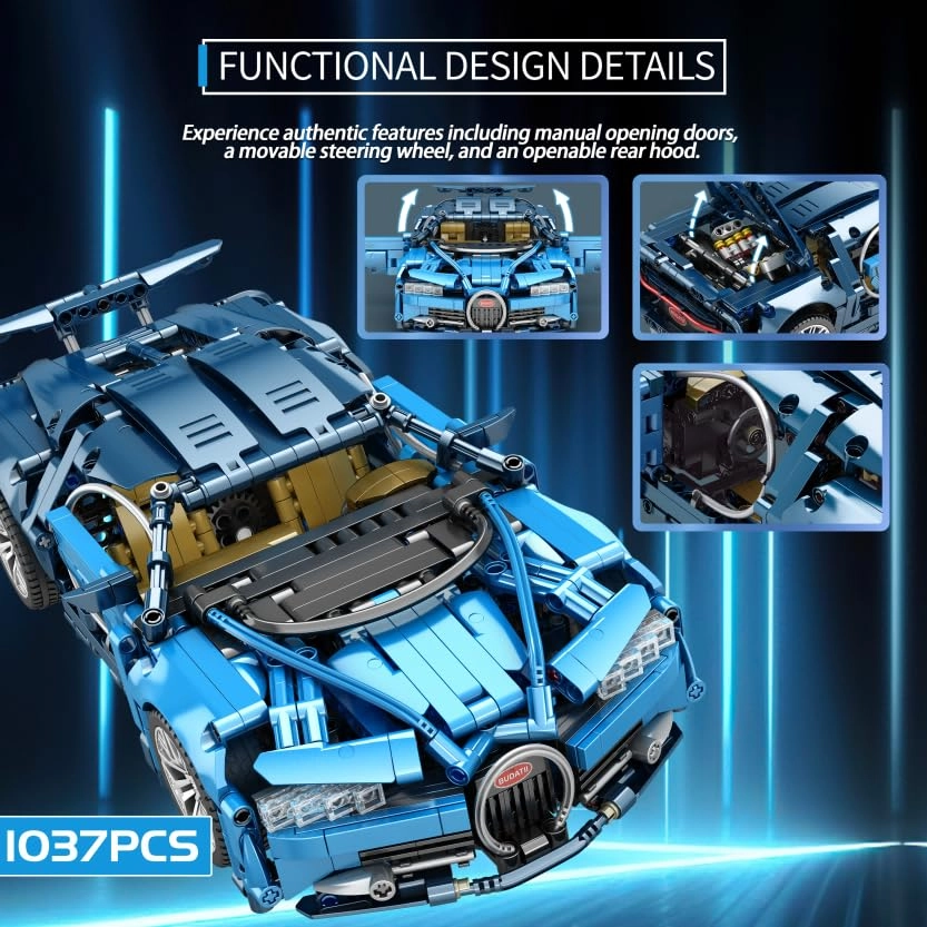 Technic Car Building Set - 1037 pcs