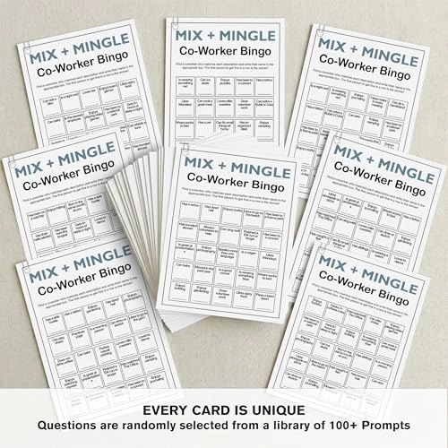 Office Bingo Cards - Adult 25