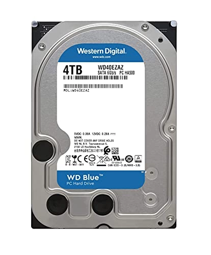 (Renewed) WD Blue 3.5" 5400rpm 256MB SATA 6Gb/s (WD40EZAZ) - 4TB