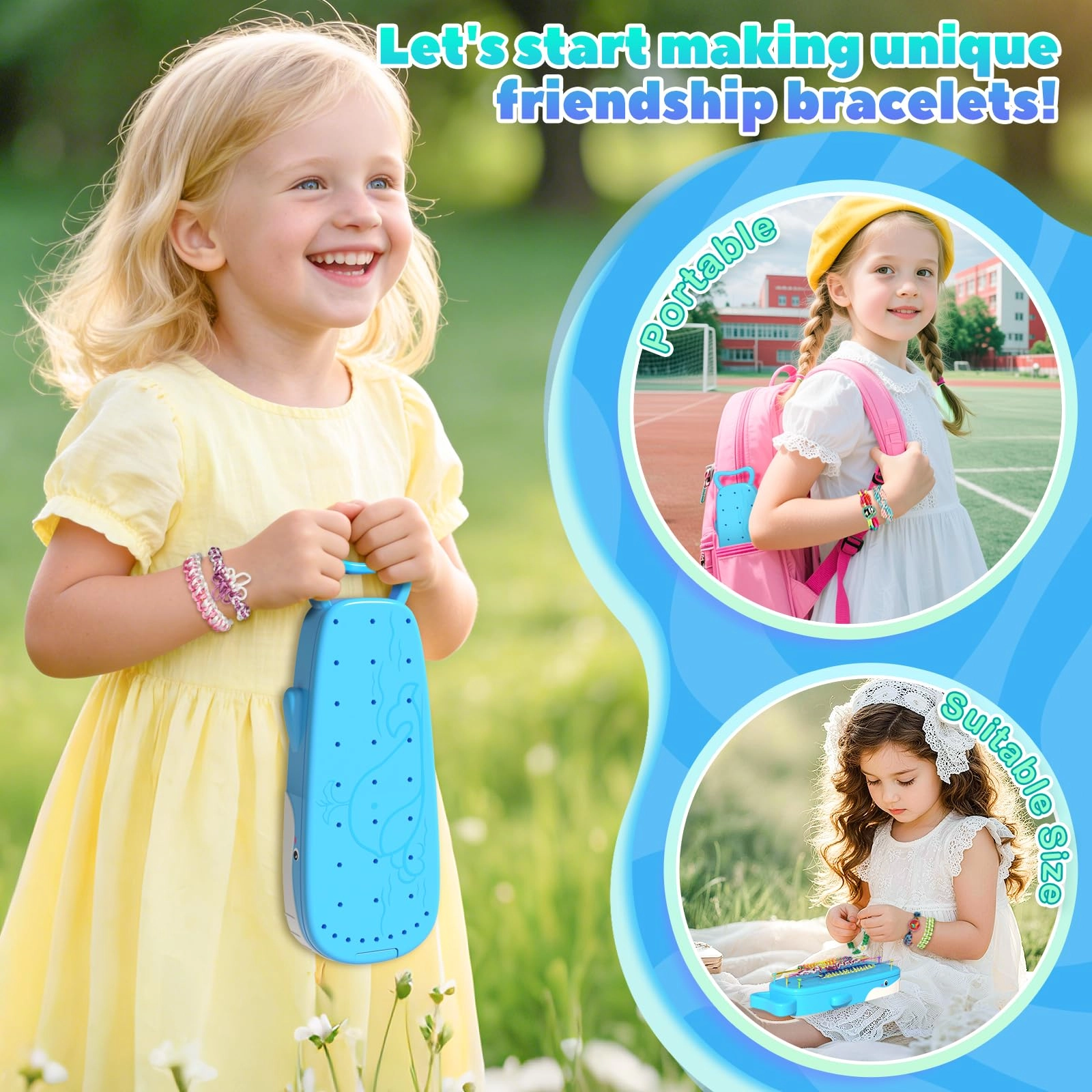 WBB-01 - Bracelet Making Kit Whale Shaped Blue