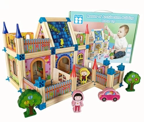 Master of Architecture - Wooden Castle Doll House Set Figures Car