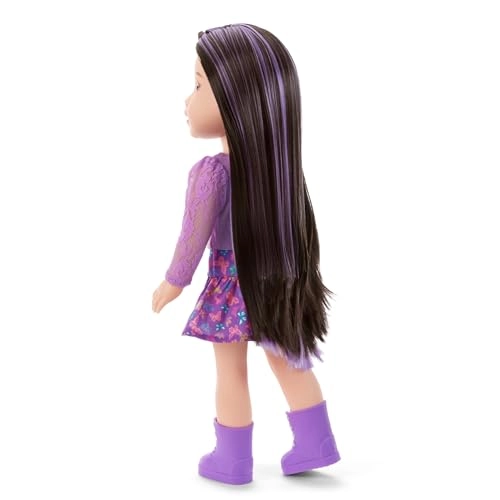 Francie Doll - Brown Eyes Long DarkBrown Hair Purple Highlights Ages 4+
