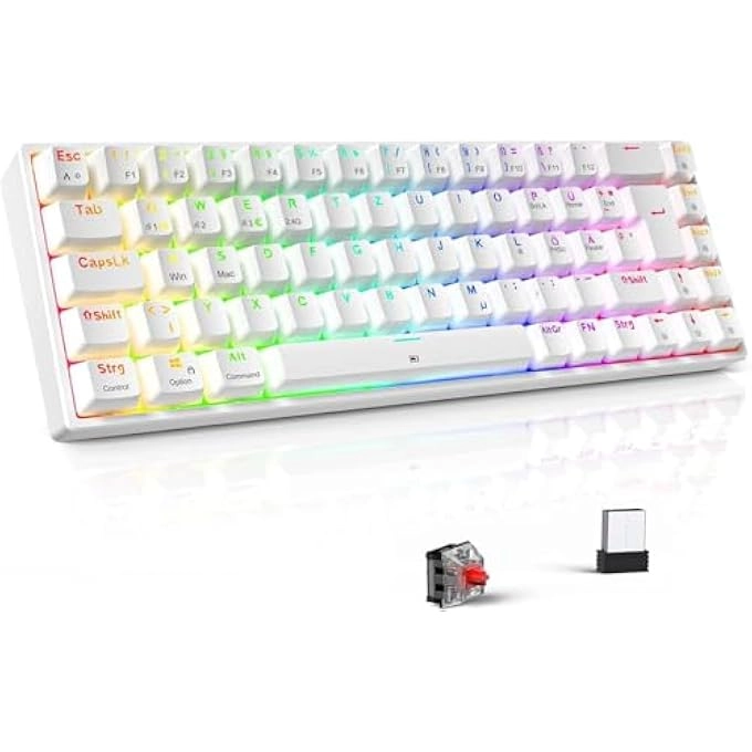 rayihni TKL GERMANY RECHARGEABLE MECHANICAL GAMING KEYBOARD - QWERTZ Wired/Wireless