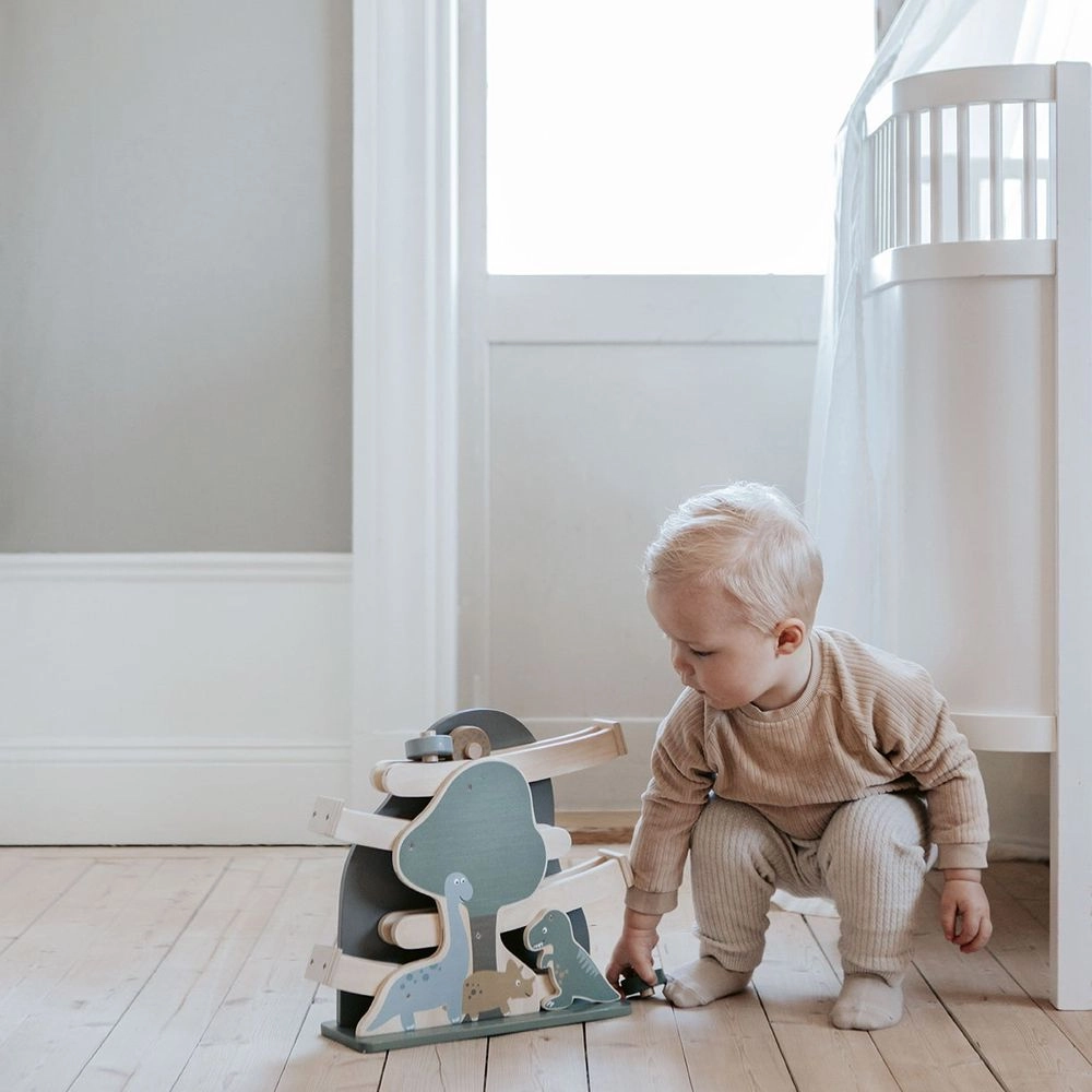 Wooden Egg Roller Toy Set Dino - 18 months+