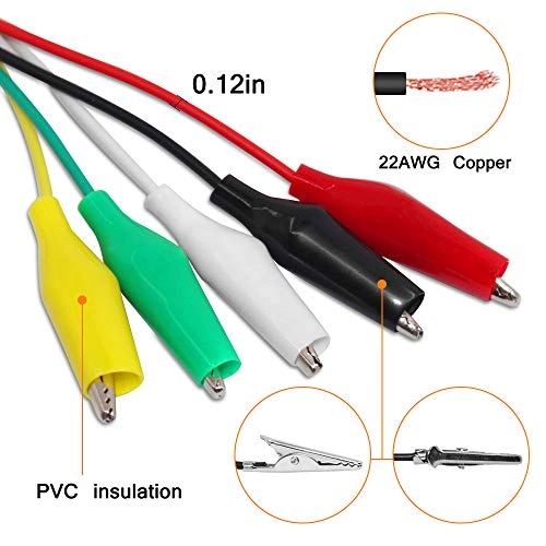 Circuit Tester - 6V-24V + Alligator Clips - 10 Pieces 5 Colors