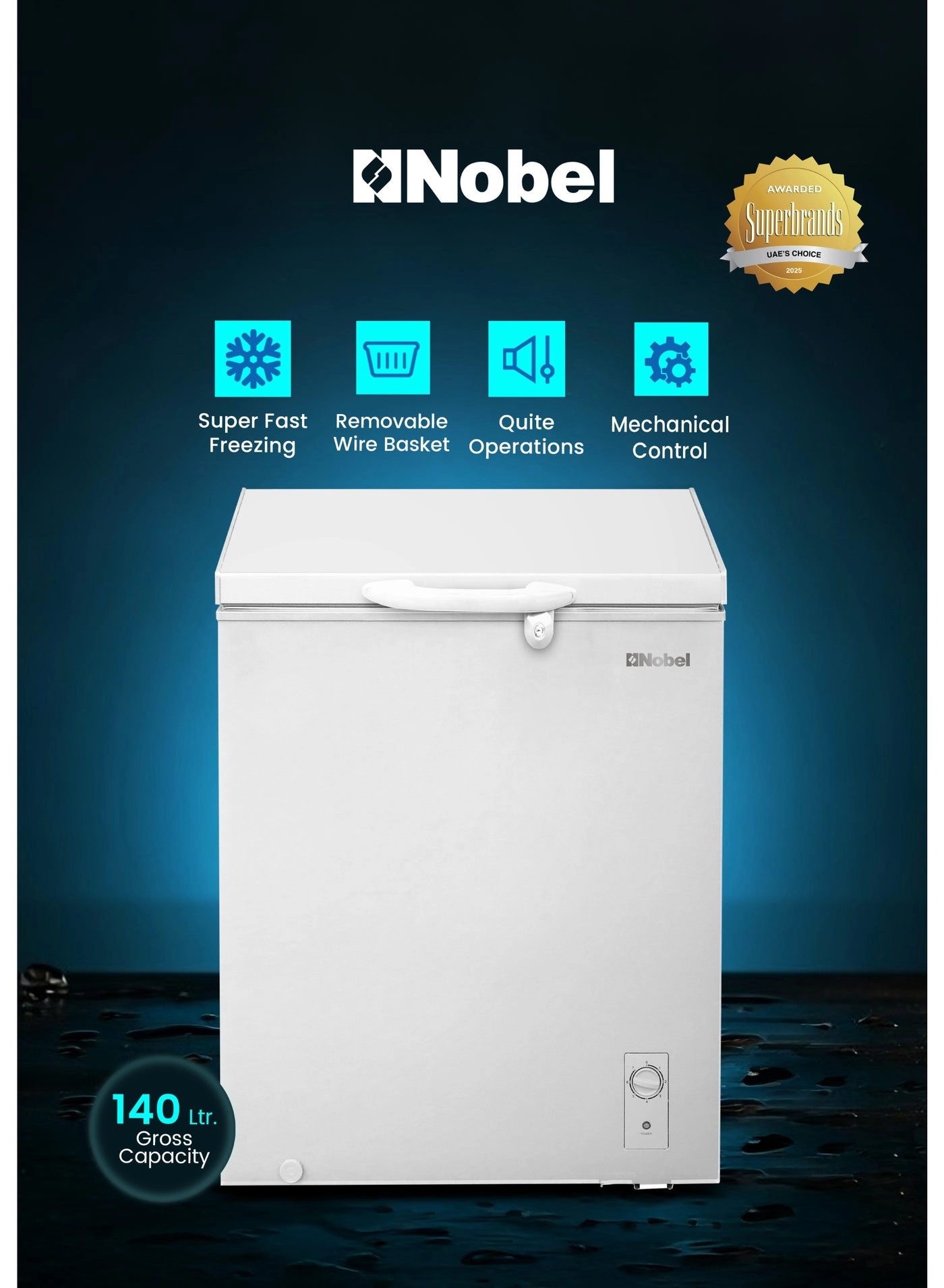 Nobel NCF140 - Single Door Mechanical Control R600a