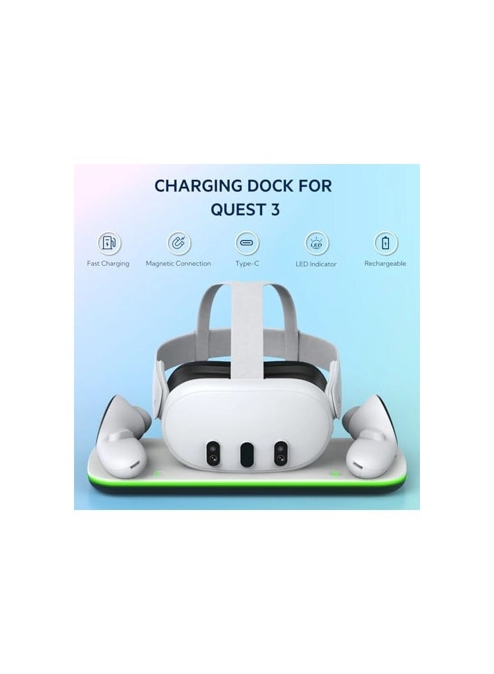 Quest 3 VR Charging Dock - Headset and Touch Controller
