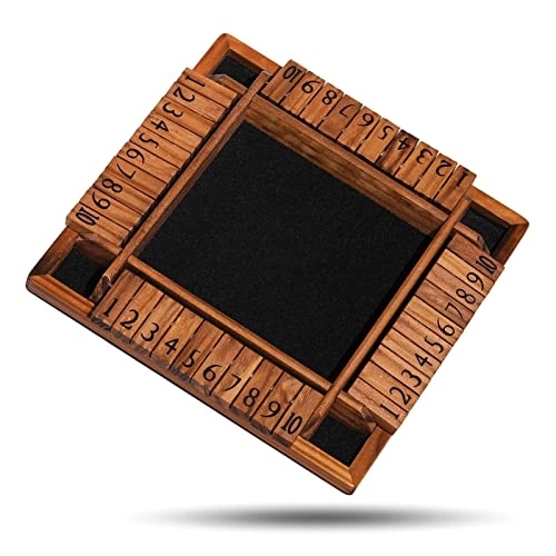 Shut The Box - Wooden 10 Dice