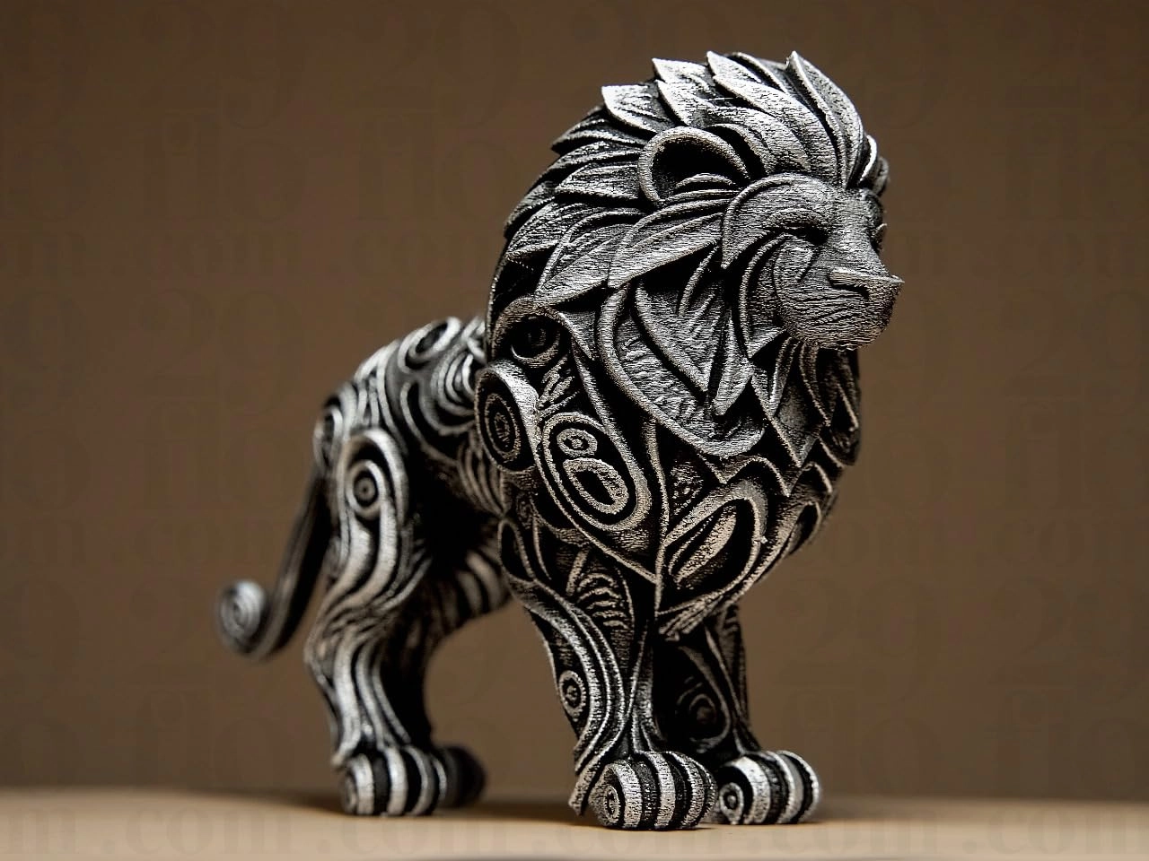 3D CRAFT Lion Action Figure - PLA Plastic