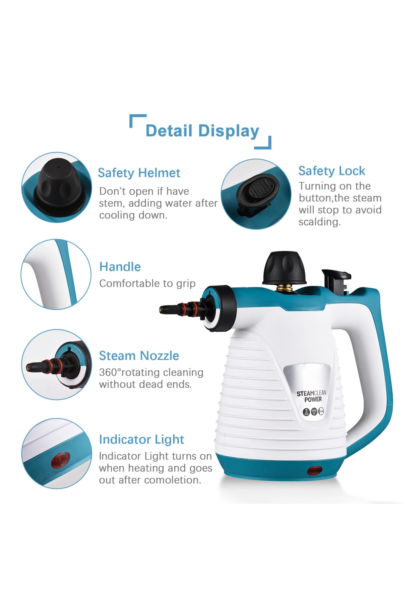 Handheld Steam Cleaner - 3.0bar 350ml