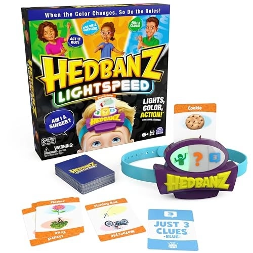 Hedbanz Lightspeed - Lights & Sounds Card Game
