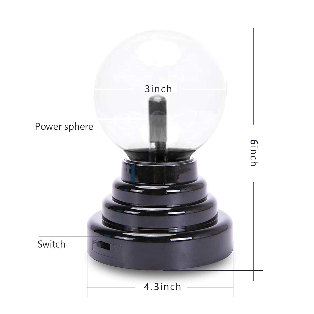 Plasma Ball - Mood Light Black