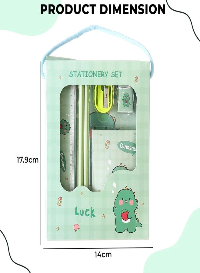 Pencil + Scale + Eraser + Sharpener + Notebook