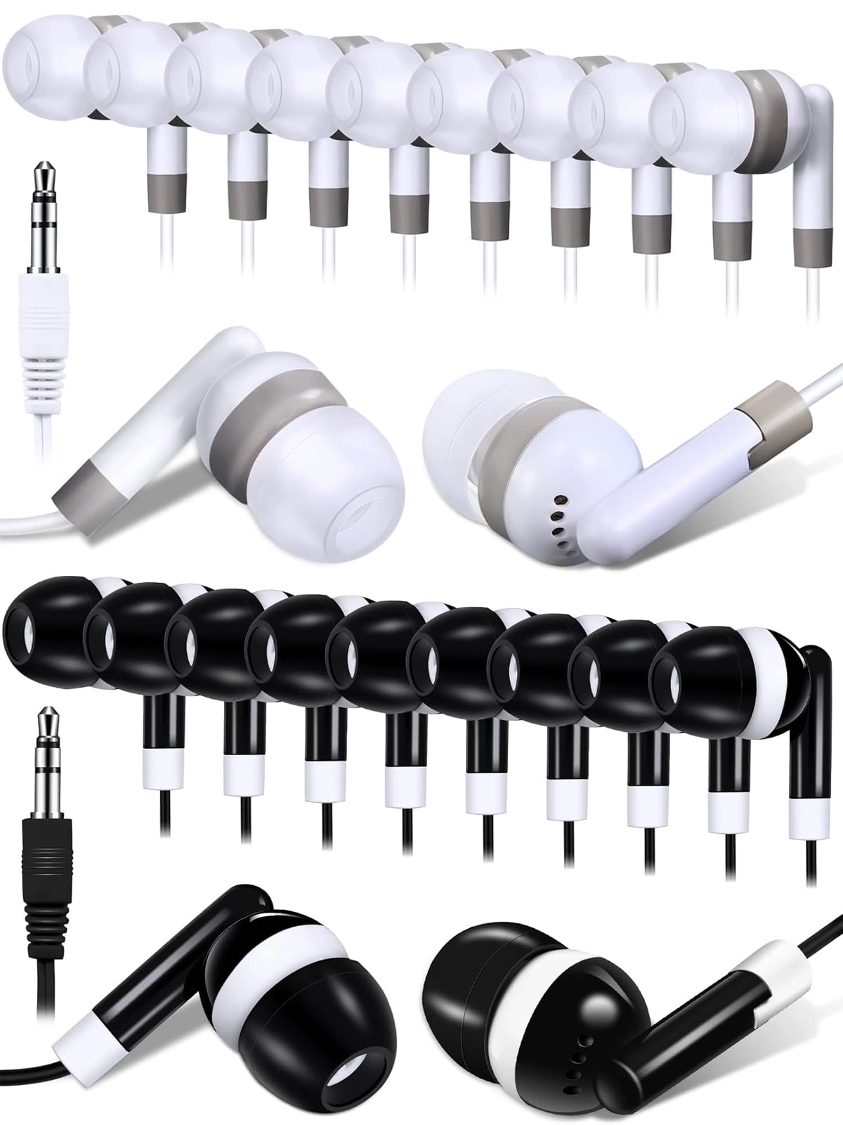 DULLA 100 Pcs Bulk Earbuds Wired Earbud