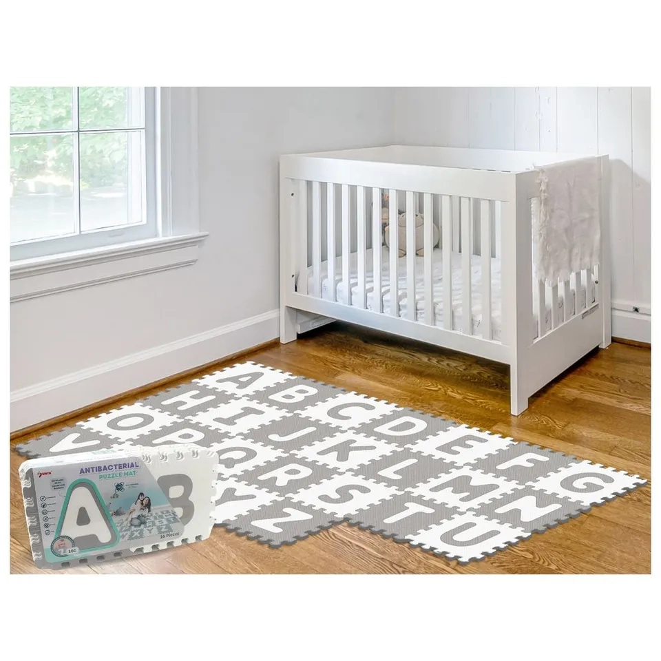 Antibacterial Alphabet And Numbers Floor Puzzle Mat - 10 Months 35 pieces