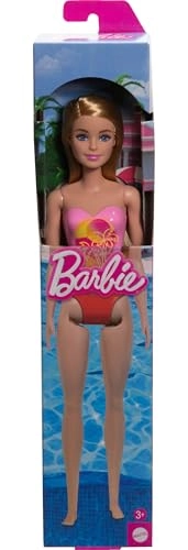 Barbie Fashion & Beauty Beach Doll - Orange Swimsuit Ages 3+