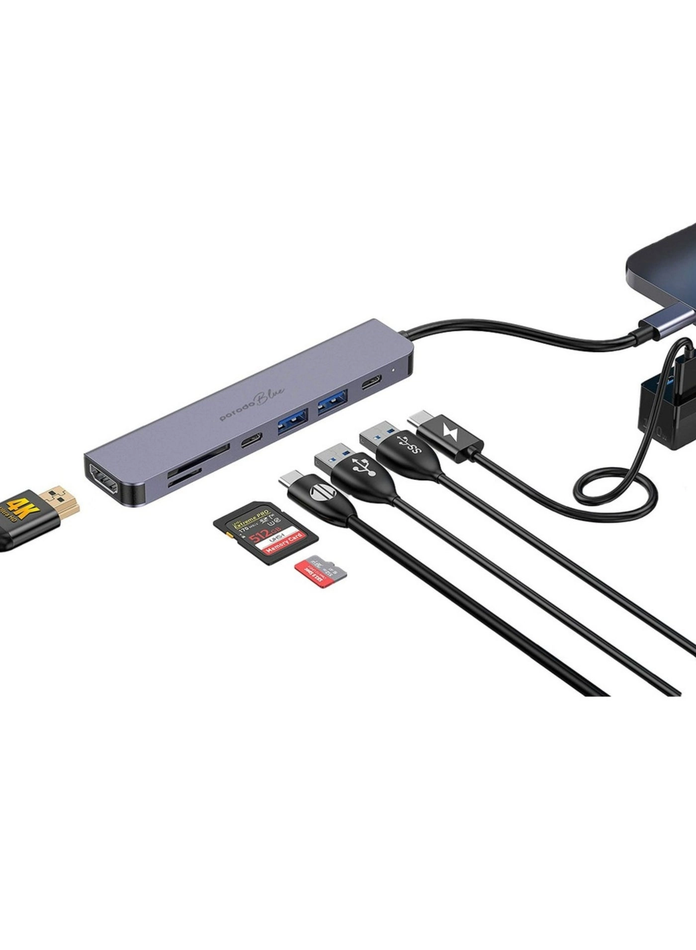 7-in-1 USB-C Hub - 4K@30Hz 100W PD