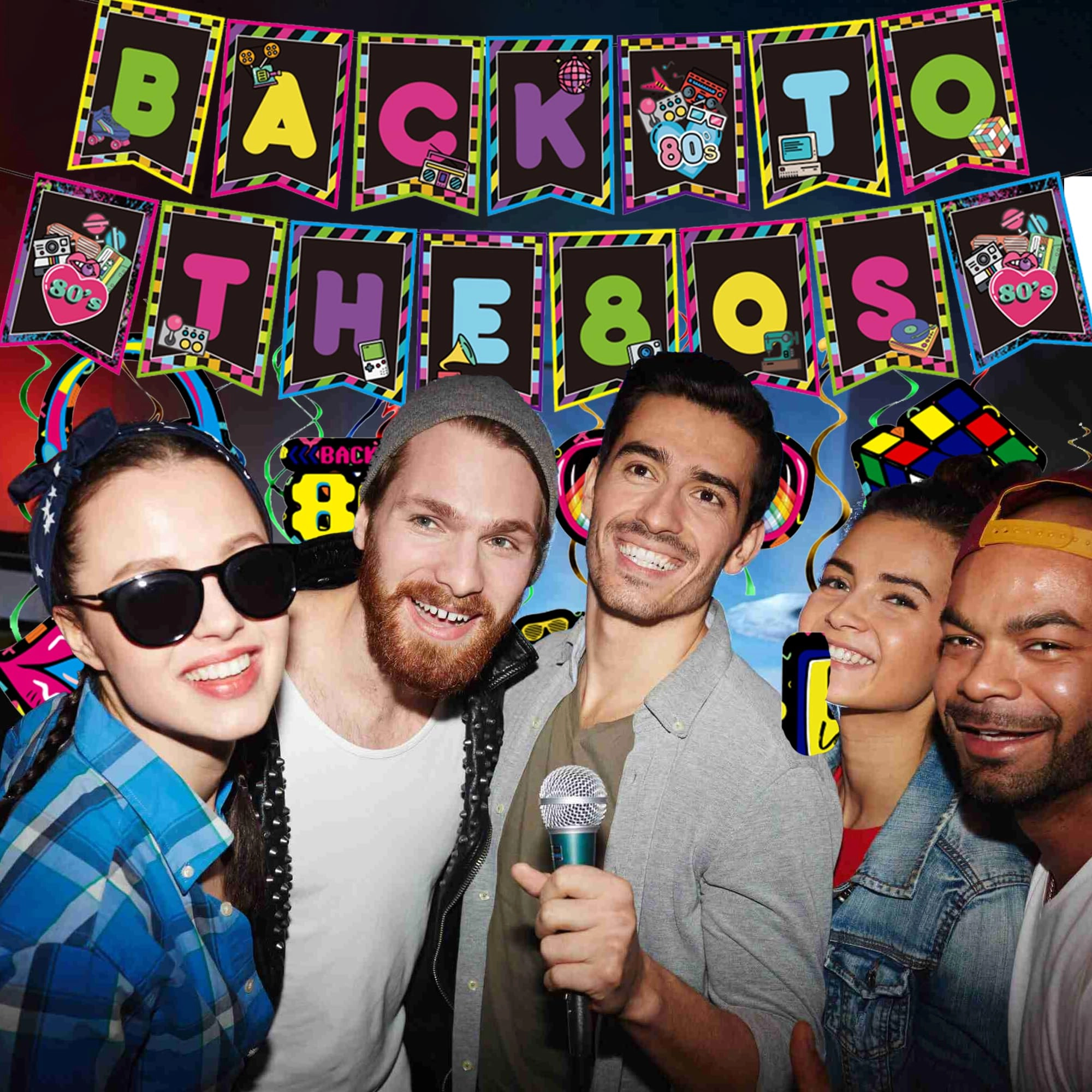 Disco 80s Party Decorations - 1 Birthday
