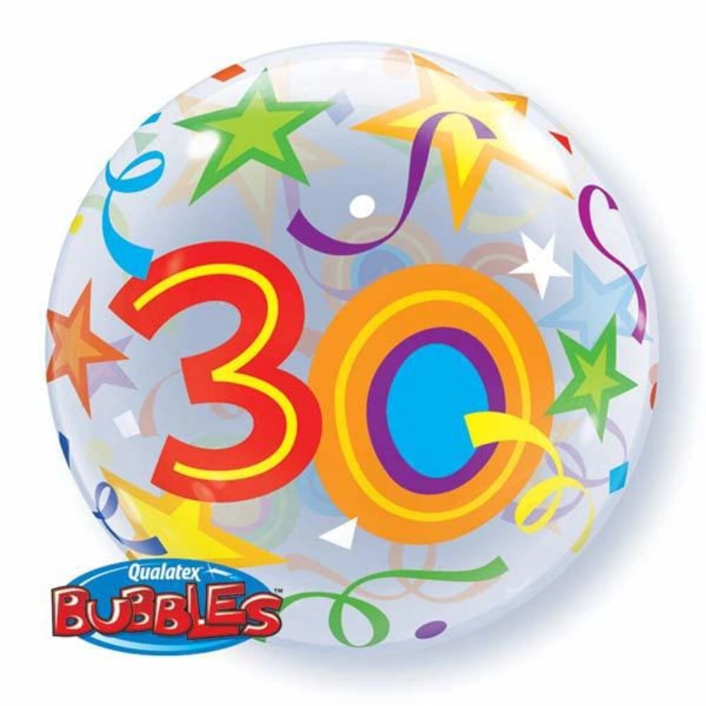Qualatex Bubble Balloon - 30th Birthday