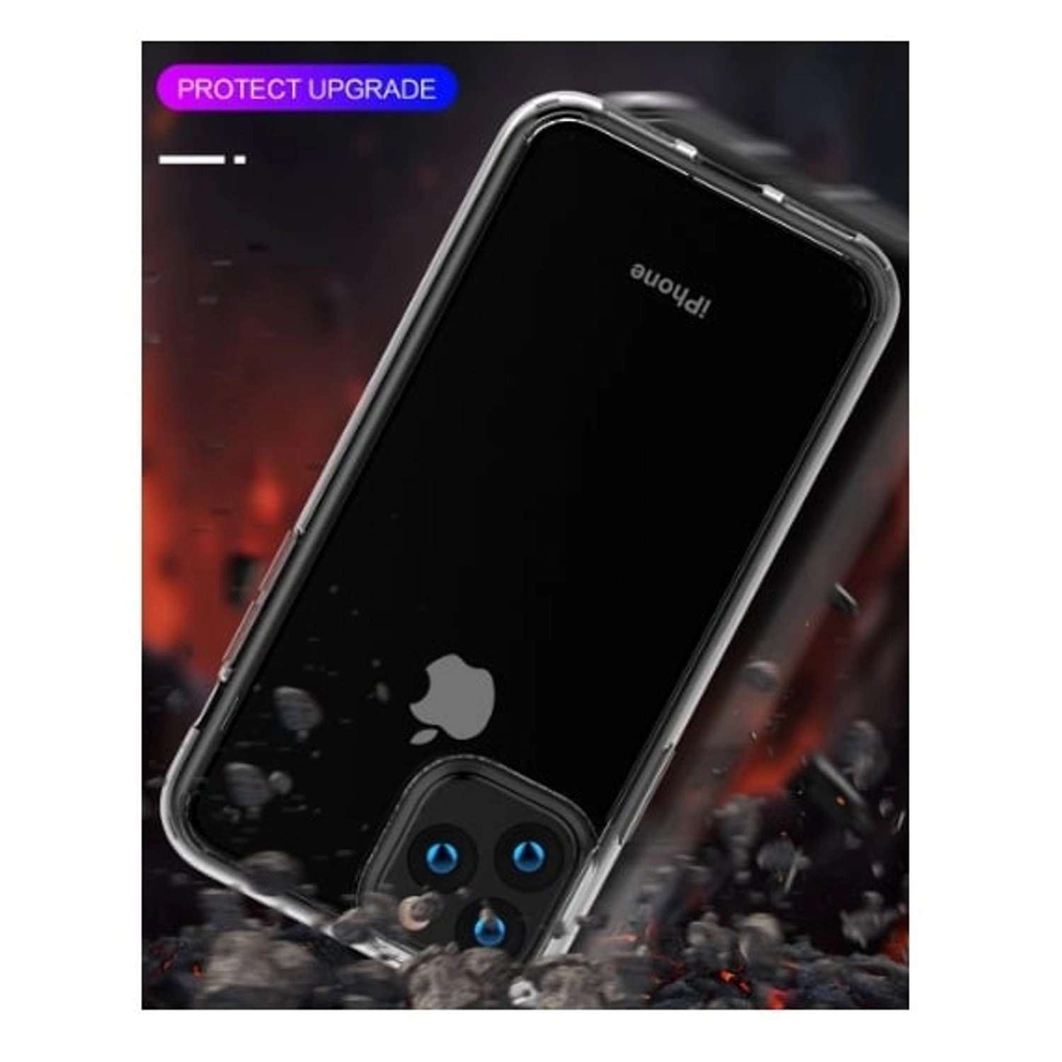 Clear Shatterproof Tempered Glass Screen Protector + Back Protector for iPhone 11 Pro
