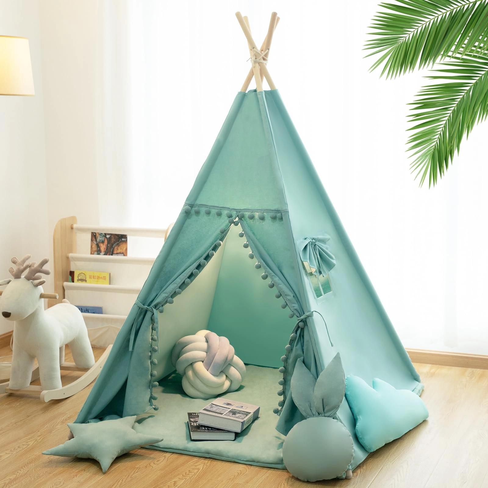 Ningbo Rong FA Toys Co., Ltd. Teepee Tent - Large Green 47 x 47 x 59 inches