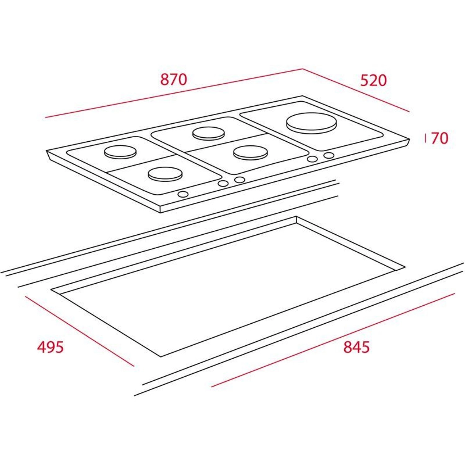 EW 90 5G AI AL TR CI Gas hob