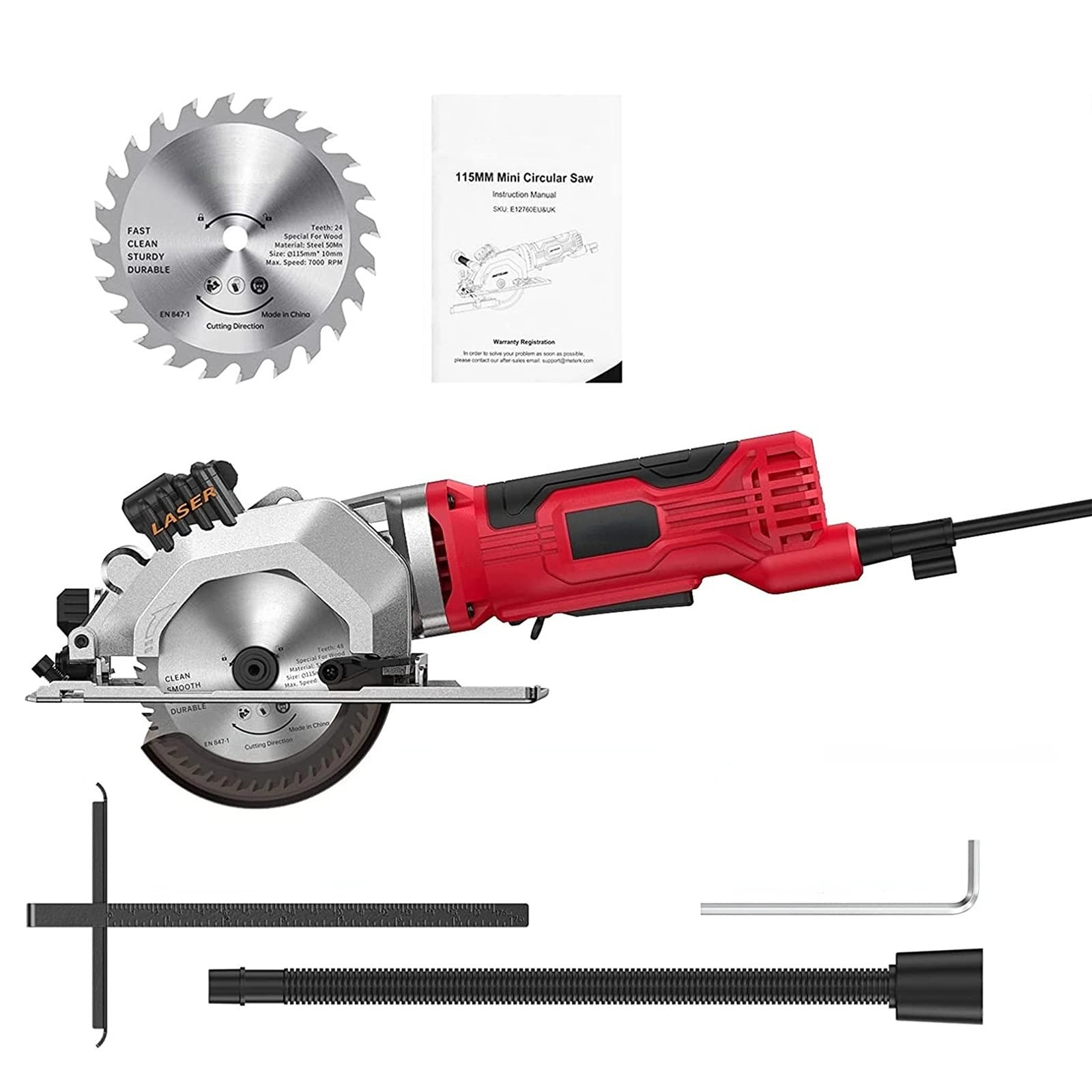 GLIJTRZJ 580W Mini Circular Saw Corded 115mm