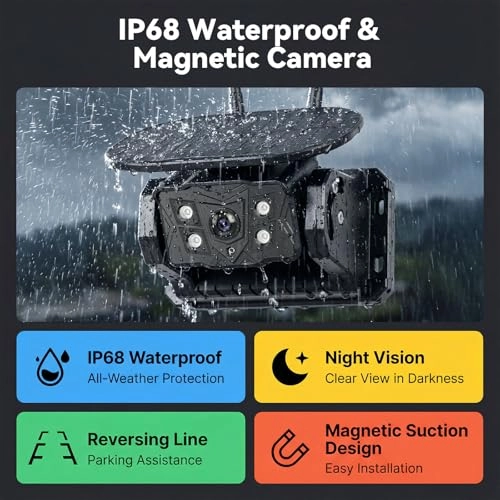 Solar Wireless Rear Camera - Night Vision