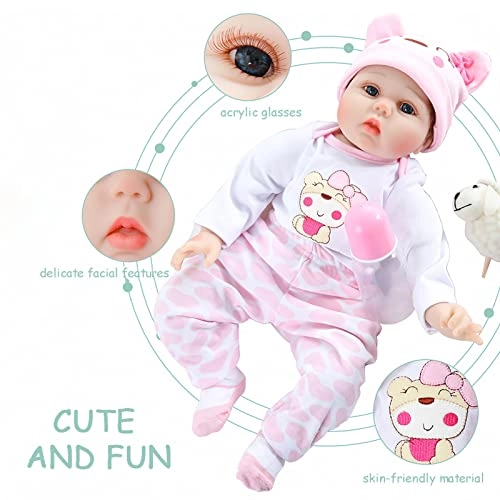 Reborn Baby Doll - 55cm Soft Silicone Limbs Cloth Body