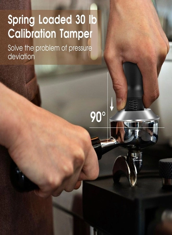Knock Box - Fits 51mm + Tamping Station + Coffee Tamper + Distributor + WDT Distribution Tool + Dosing Funnel + Puck Screen