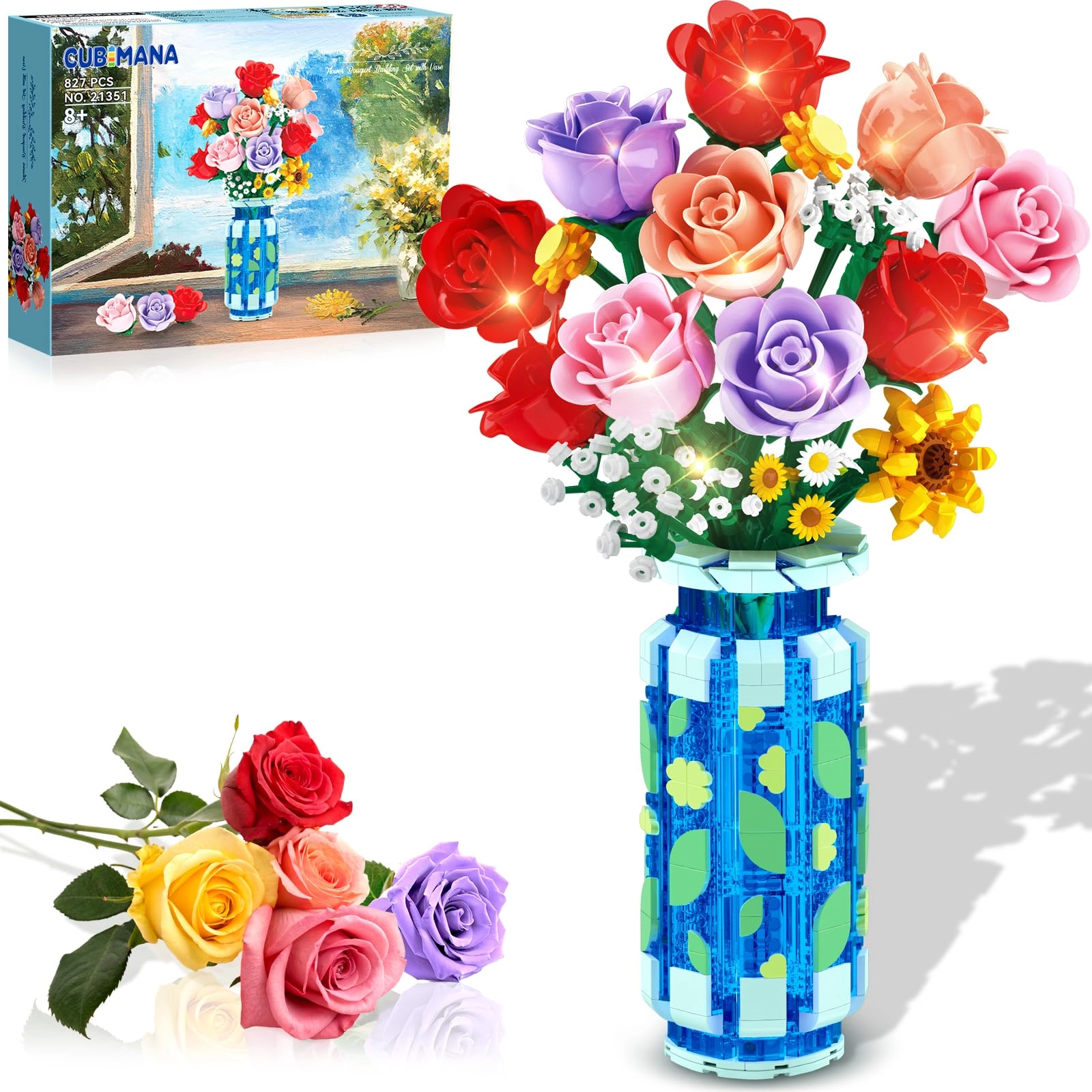 CUBIMANA Flowers Bouquet Building Set - 827 pcs