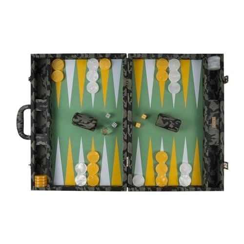 Backgammon Set - 20 inch 44mm Vegan Leather