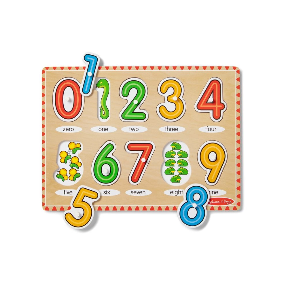 Lift & See Numbers Wooden Peg Puzzle - 2 to 5 years 10 piece(s)