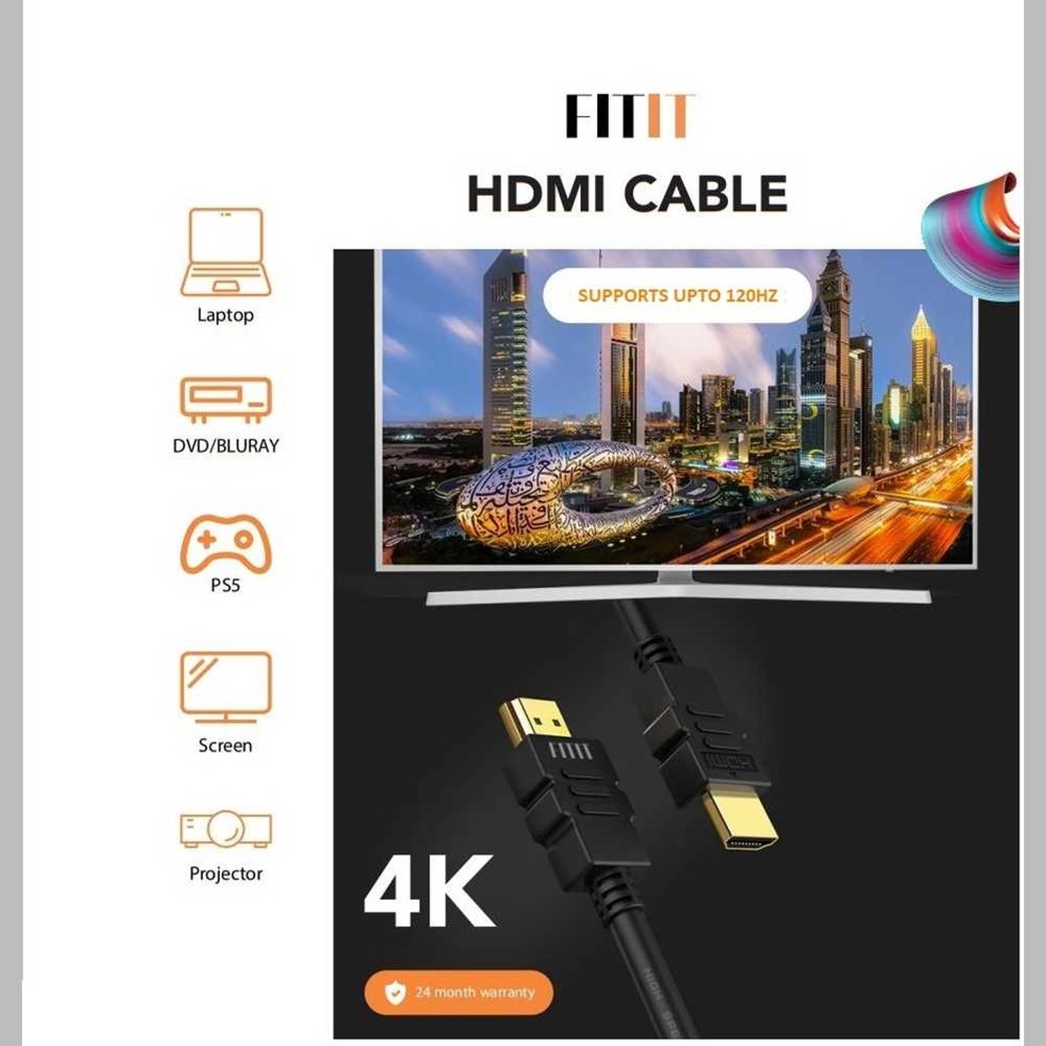 4K HDMI Cable - 2m with Ethernet