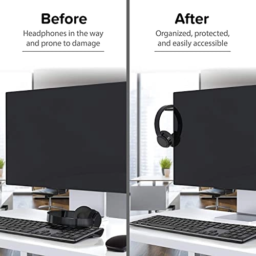 Earphone Holder for Desktop Computer - Adhesive Mount