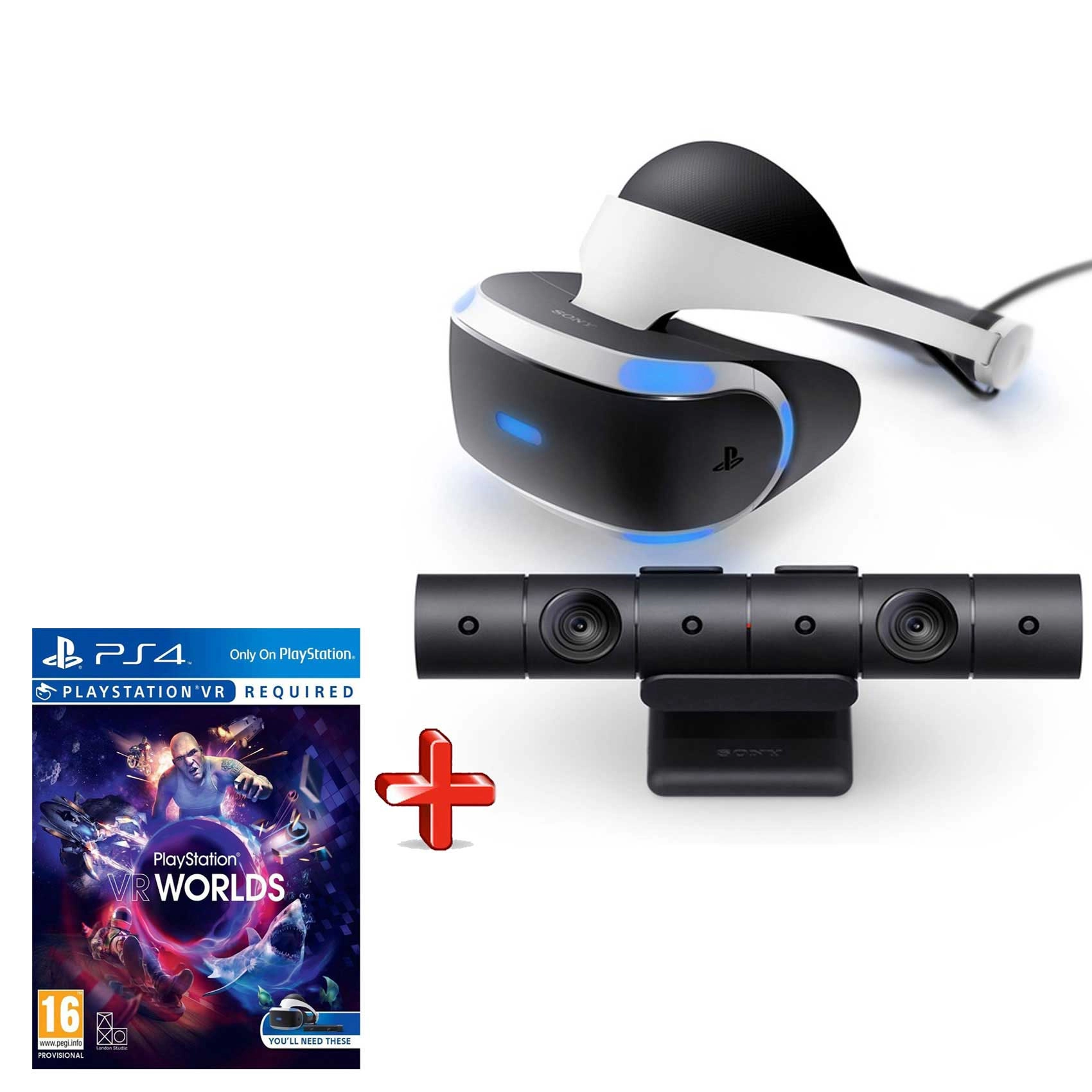 VR - Headset + PS Camera + 5 Games - Game voucher
