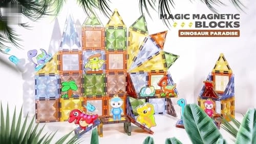 Light Diamond Magnetic Tiles - Dinosaur 98pcs