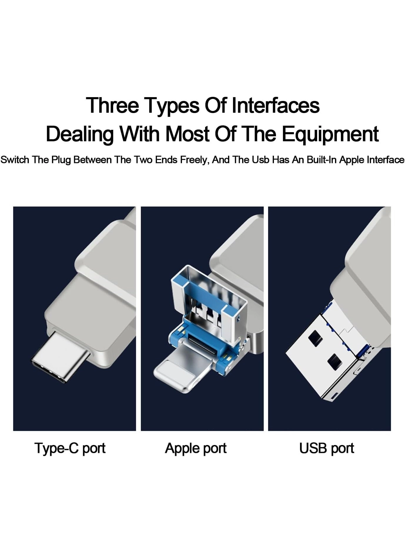 USB Flash Drive - USB 3.0 Type A Lightning Micro USB 2TB