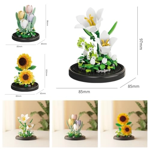 Botanical Flower Micro Blocks Set - Lily 600 pcs