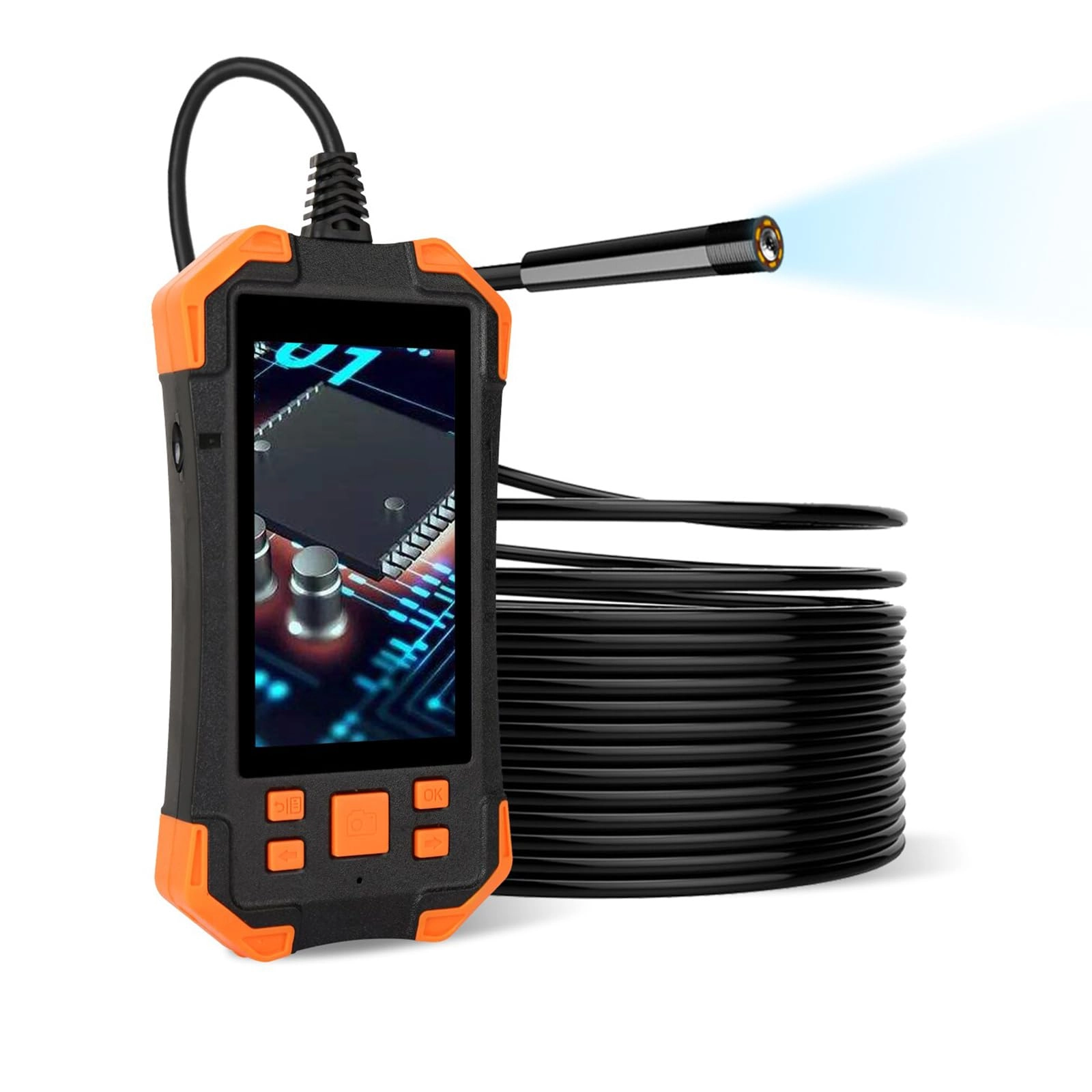 Dual Lens Pipe Endoscope Camera - 5M 8mm