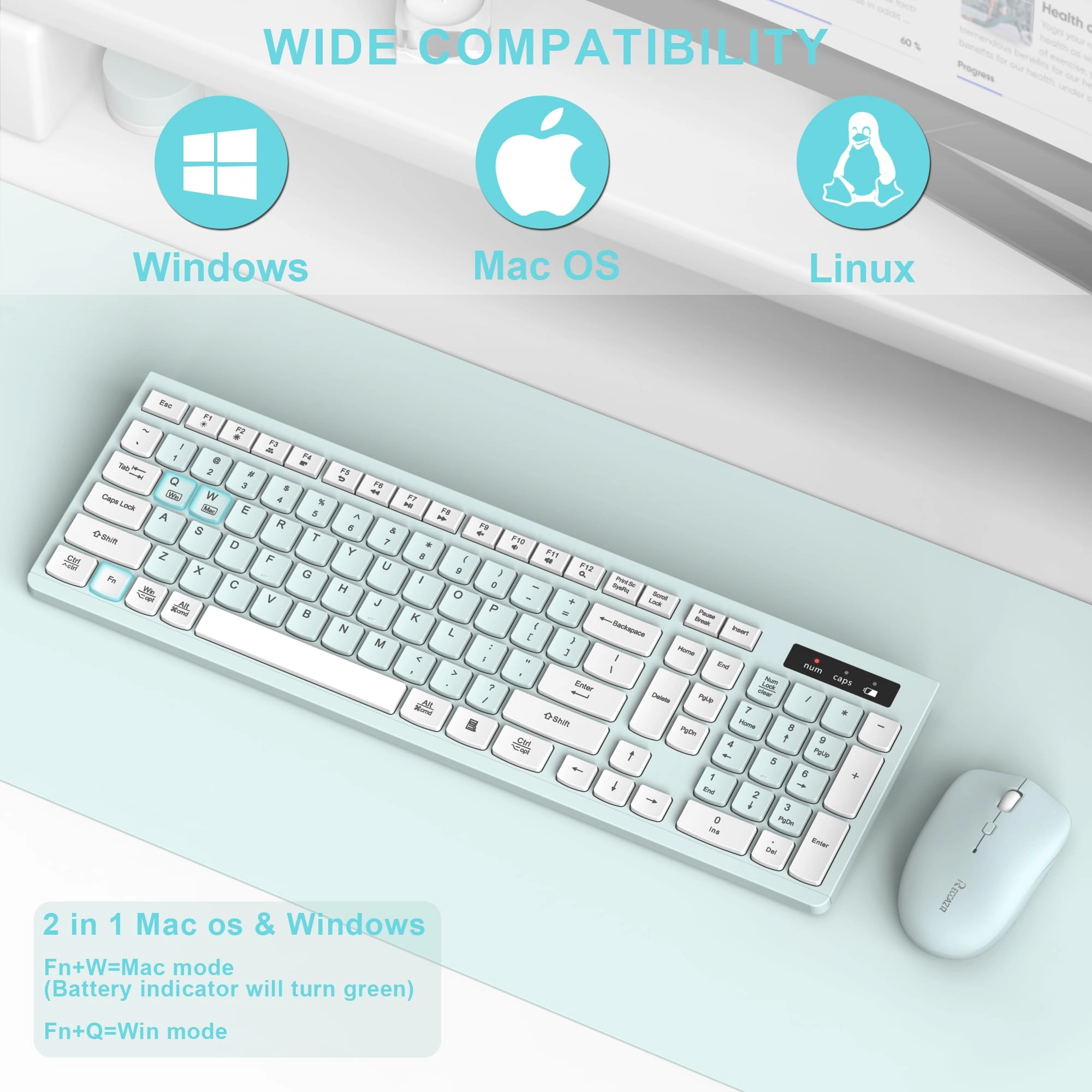 Ergonomic Wireless Keyboard - Wired