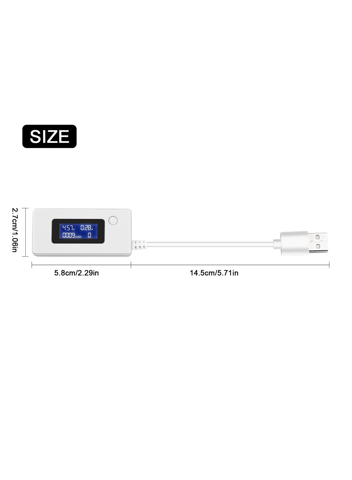 USB C Tester - 2 in 1 IPS Color Screen