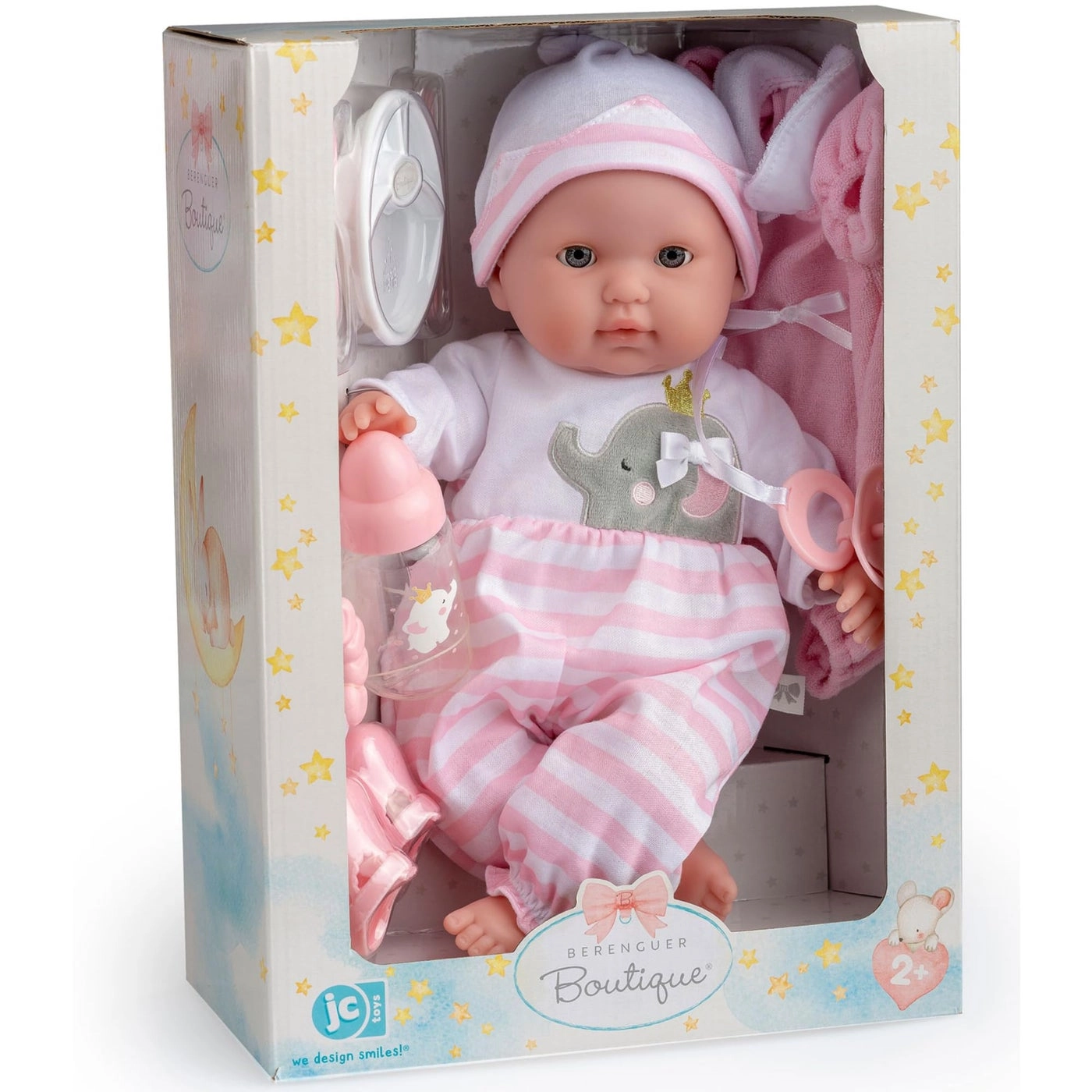 Berenguer Boutique Baby Doll - 15" Soft Body Open/Close Eyes Gift Set Ages 2+