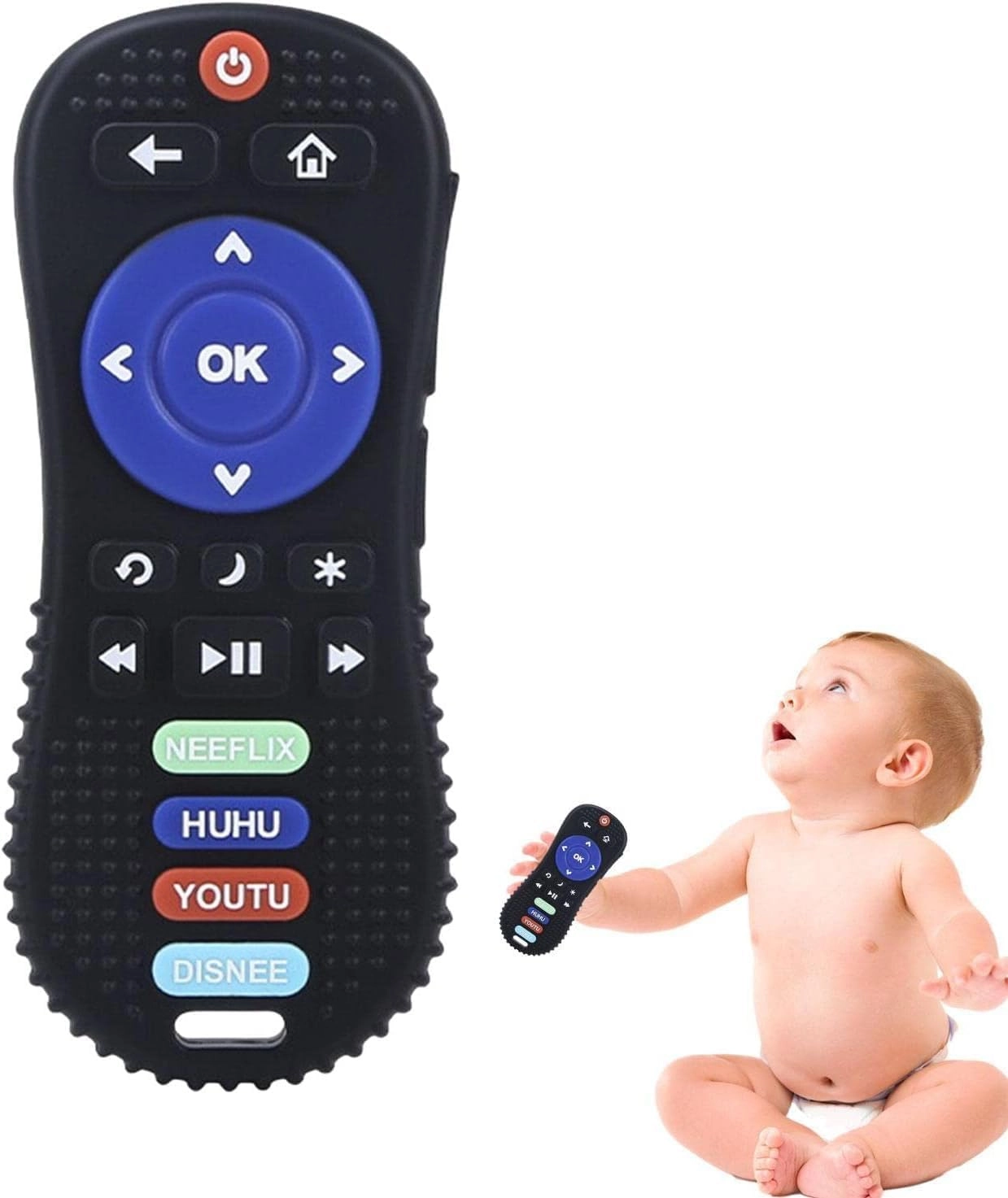 Brand Conquer Silicone Remote Teether