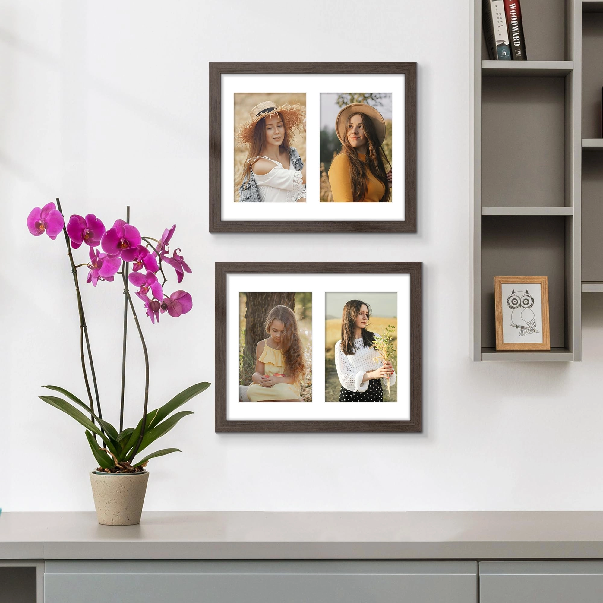 Double Picture Frame - 8x10 Two 4x6