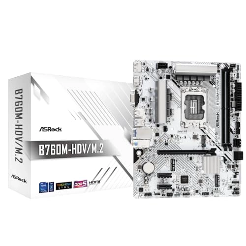 Asrock B760M-HDV/M.2 - 12th and 13th Gen LGA1700 DDR5 Micro ATX
