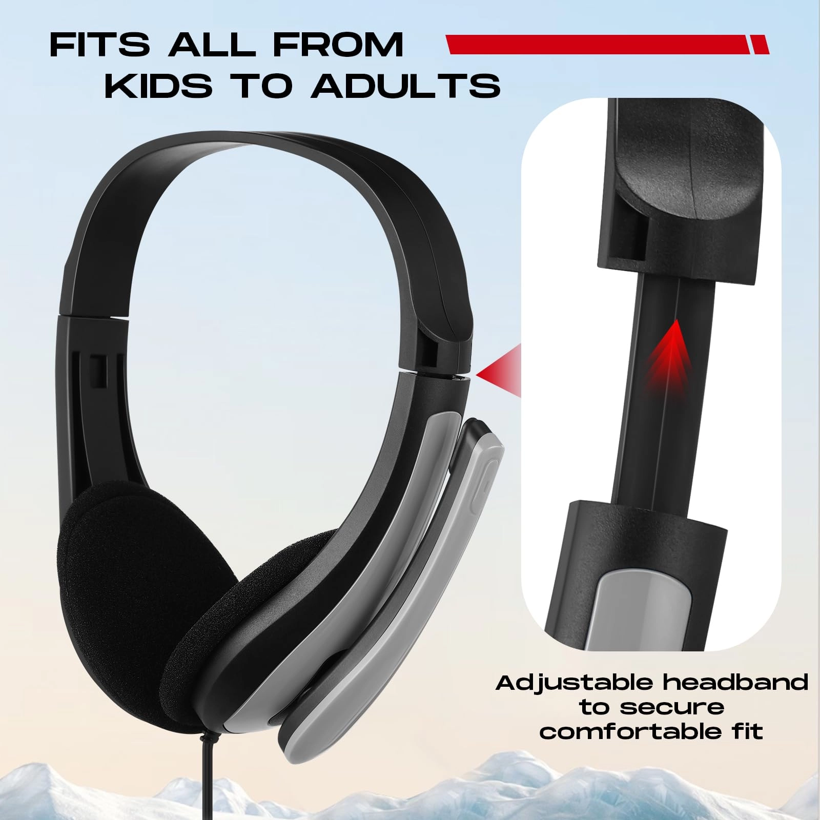 20 Pack Bulk Classroom Headphones Wired Headphone