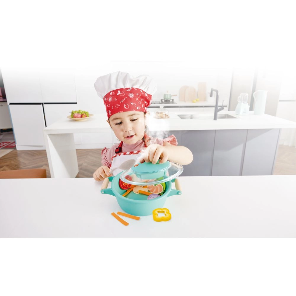 Little Chef Cooking And Steam Playset - Wooden (E3187)