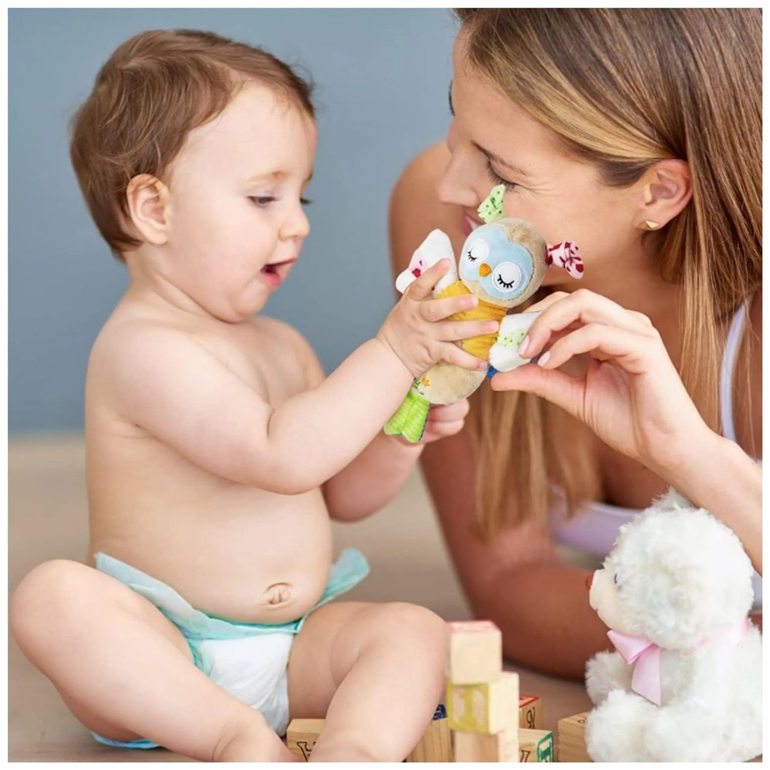 Soft Stuffed Rattle Pacifying Toy - Suitable for 3 months and above Fox