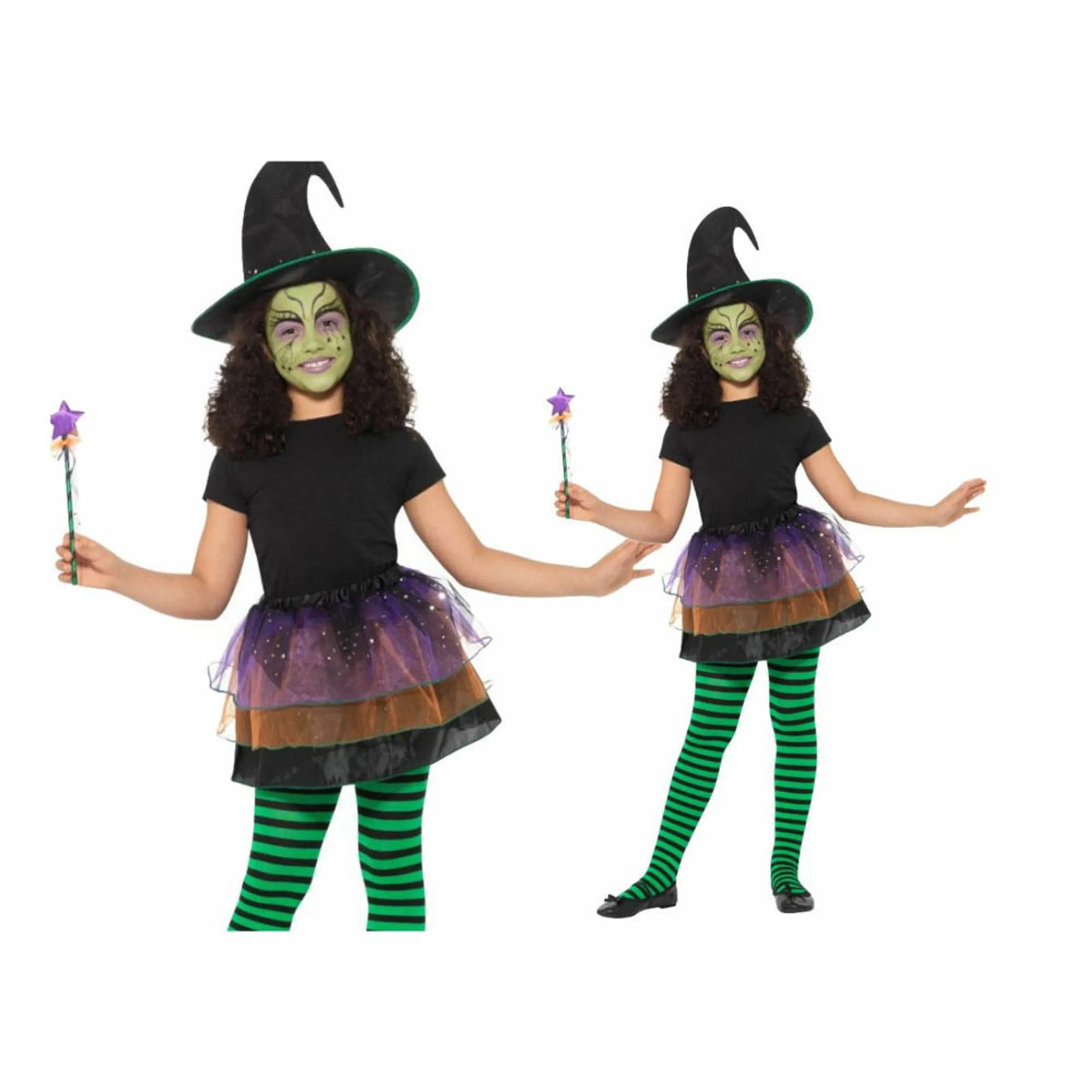 Smiffys glitter tutu + hat + wand